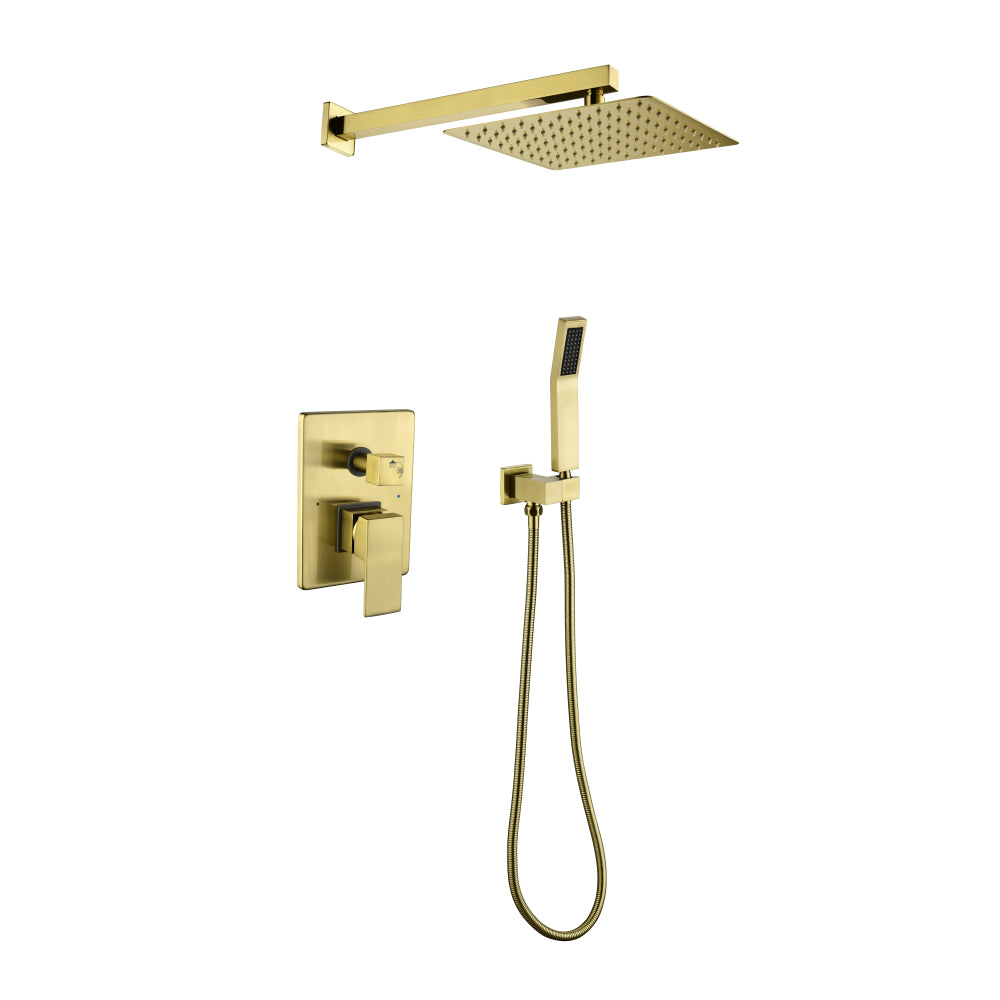 10 inch Shower Head Bathroom Luxury Rain Mixer Shower Complete Combo Set Wall Mounted