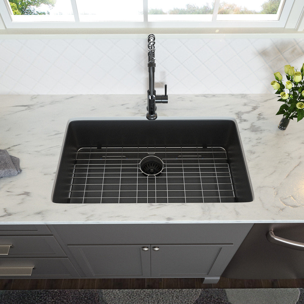 30 Inch Undermount Sink - 30"x18"x10" Gunmetal Black Undermount Kitchen Sink 16 Gauge 10 Inch Deep Single Bowl Kitchen Sink Basin