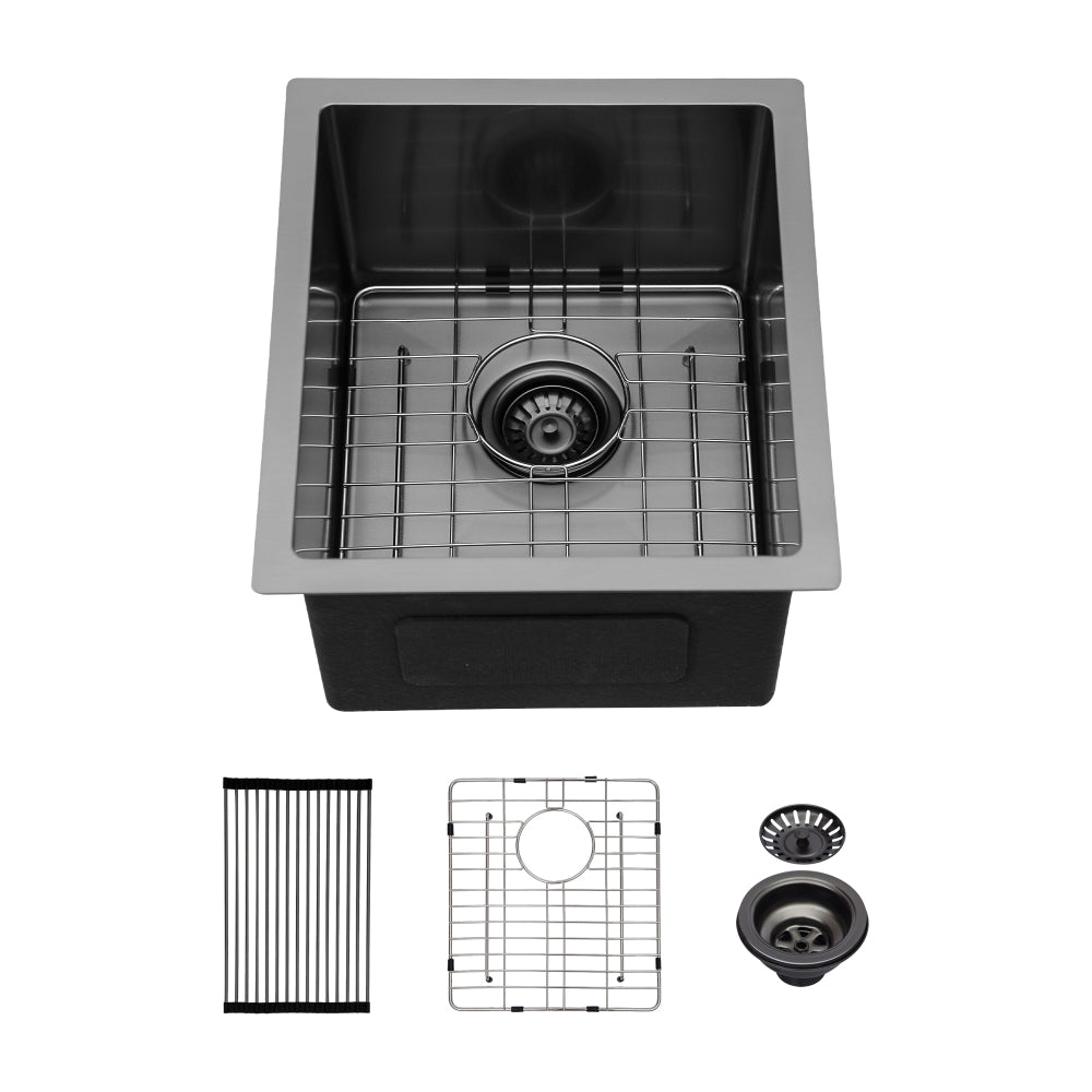 30 Inch Undermount Sink - 30"x18"x10" Gunmetal Black Undermount Kitchen Sink 16 Gauge 10 Inch Deep Single Bowl Kitchen Sink Basin