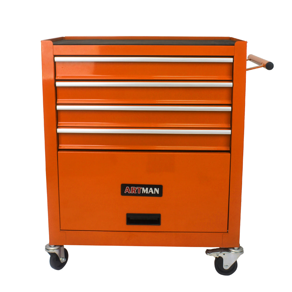 4 DRAWERS MULTIFUNCTIONAL TOOL CART WITH WHEELS-BLUE