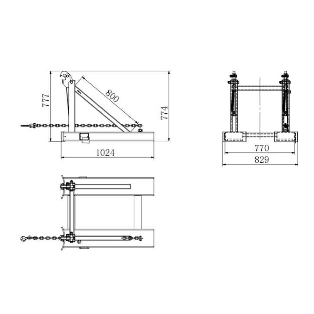 1500KG Working Load Parrot Beak Double Drum Lifter Attachments