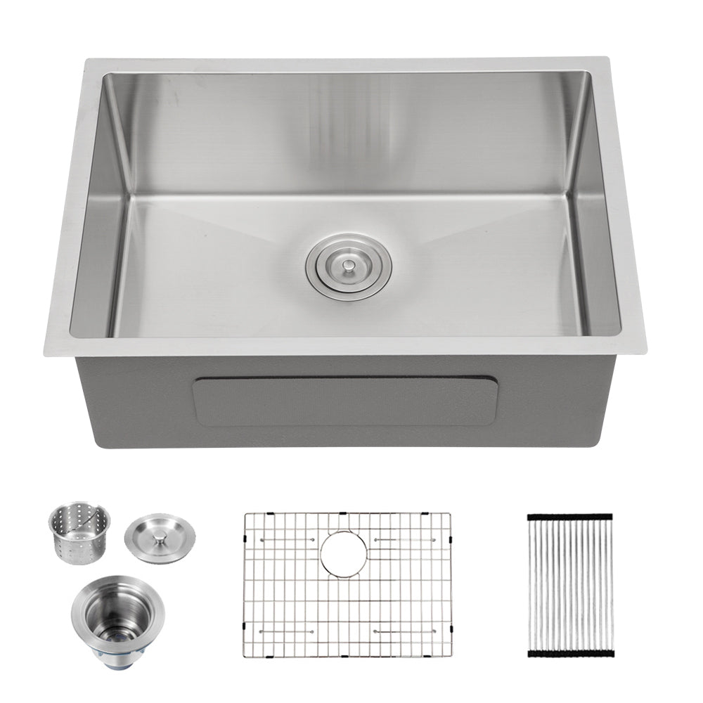 30 Inch Undermount Sink - 30"x18"x10" Gunmetal Black Undermount Kitchen Sink 16 Gauge 10 Inch Deep Single Bowl Kitchen Sink Basin