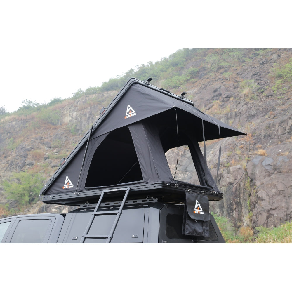 BEDTIME Hard Shell Rooftop Tent-Honeycomb aluminum,Hydraulic support,three second speed open,Roof rack,High rebound memory sponge mattress,Sturdy,Better ventilation For 2-3 people Car SUV Truck tent