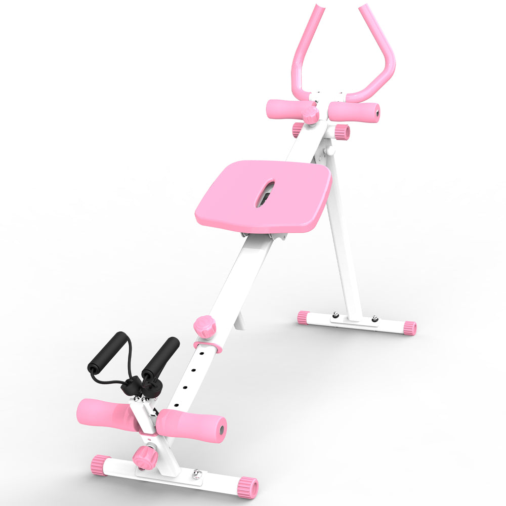 4-in-1 Ab Workout Exercise Equipment Rowing Machine Leg Press Machine Ab Glider Machine Roman Chair Fitness Equipment for Ab Workout Core Strength Training