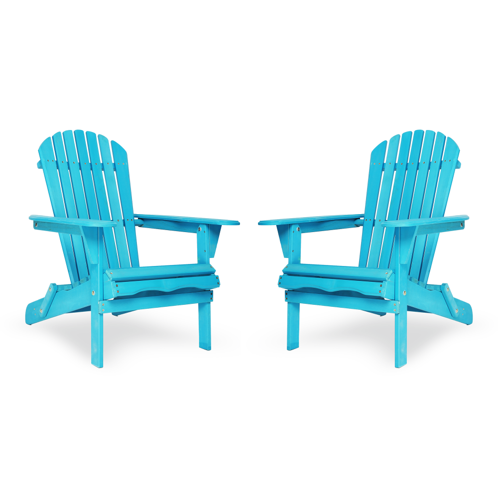 Wooden Outdoor Folding Adirondack Chair Set of 2 Wood Lounge Patio Chair for Garden,Garden, Lawn, Backyard, Deck, Pool Side, Fire Pit,Half Assembled,