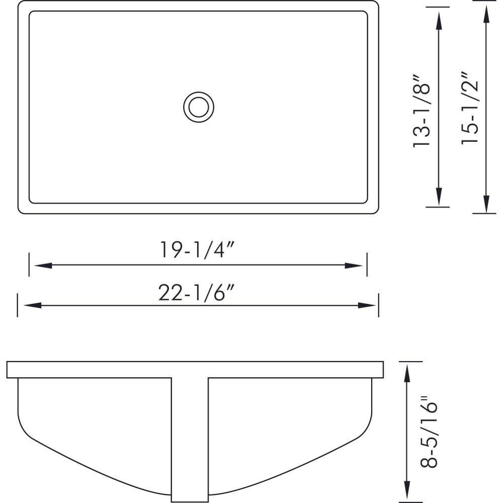 DAX Ceramic Square Single Bowl Undermount Bathroom Basin