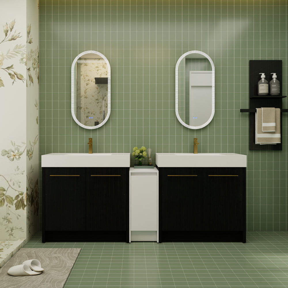 48 Inch Freestanding Bathroom Vanity with Resin Sink, With Soft Closing Door, KD-Package