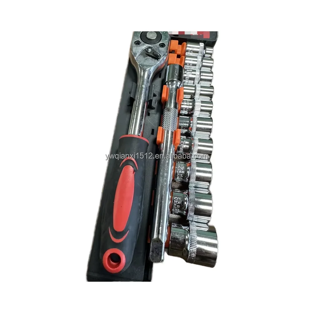 12pcs CR-V Durable Carbon Steel Auto Repair Kit 3/8 Quick Ratchet Wrench Socket Set Cars Boats Motorcycles Hand OEM Customizable