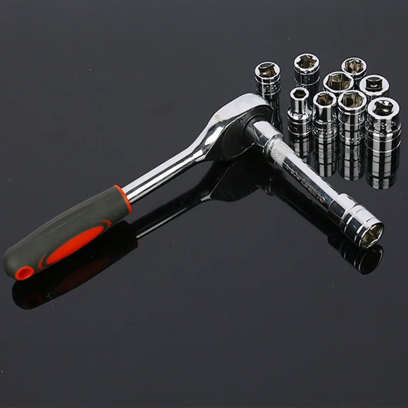 12pcs 1/2 Inch Professional Garage Repair Tool Metric Impact Socket Ratchet Wrench Complete Set OEM Customizable Packaged Case