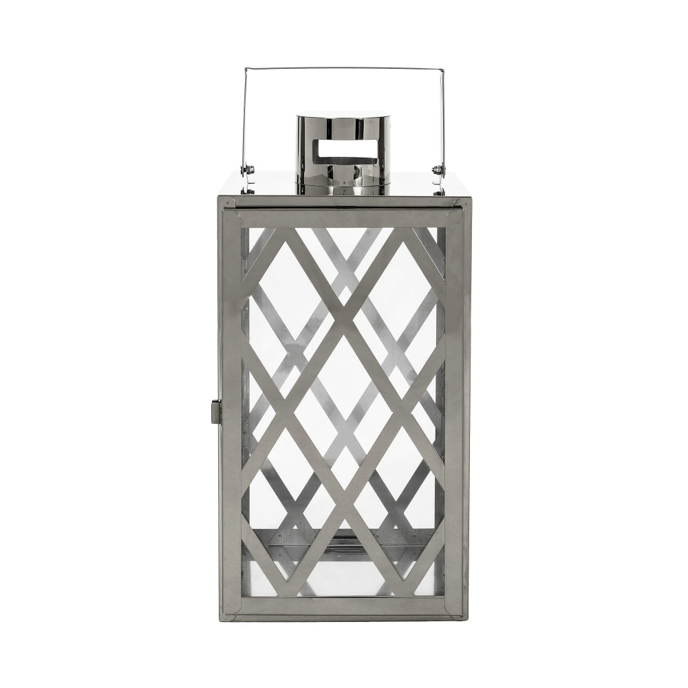 ANTON 14"H STAINLESS STEEL LANTERN