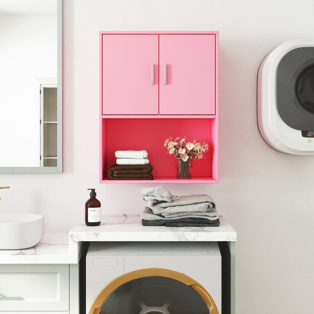 Pink modern simple hair desk, multi-layer storage space