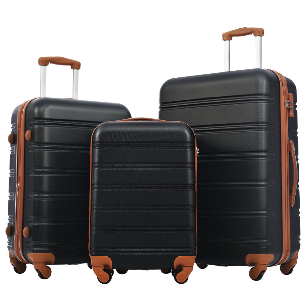 Hardshell Luggage Sets 3 pcs Spinner Suitcase with TSA Lock Lightweight-20"+24"+28" Luggages