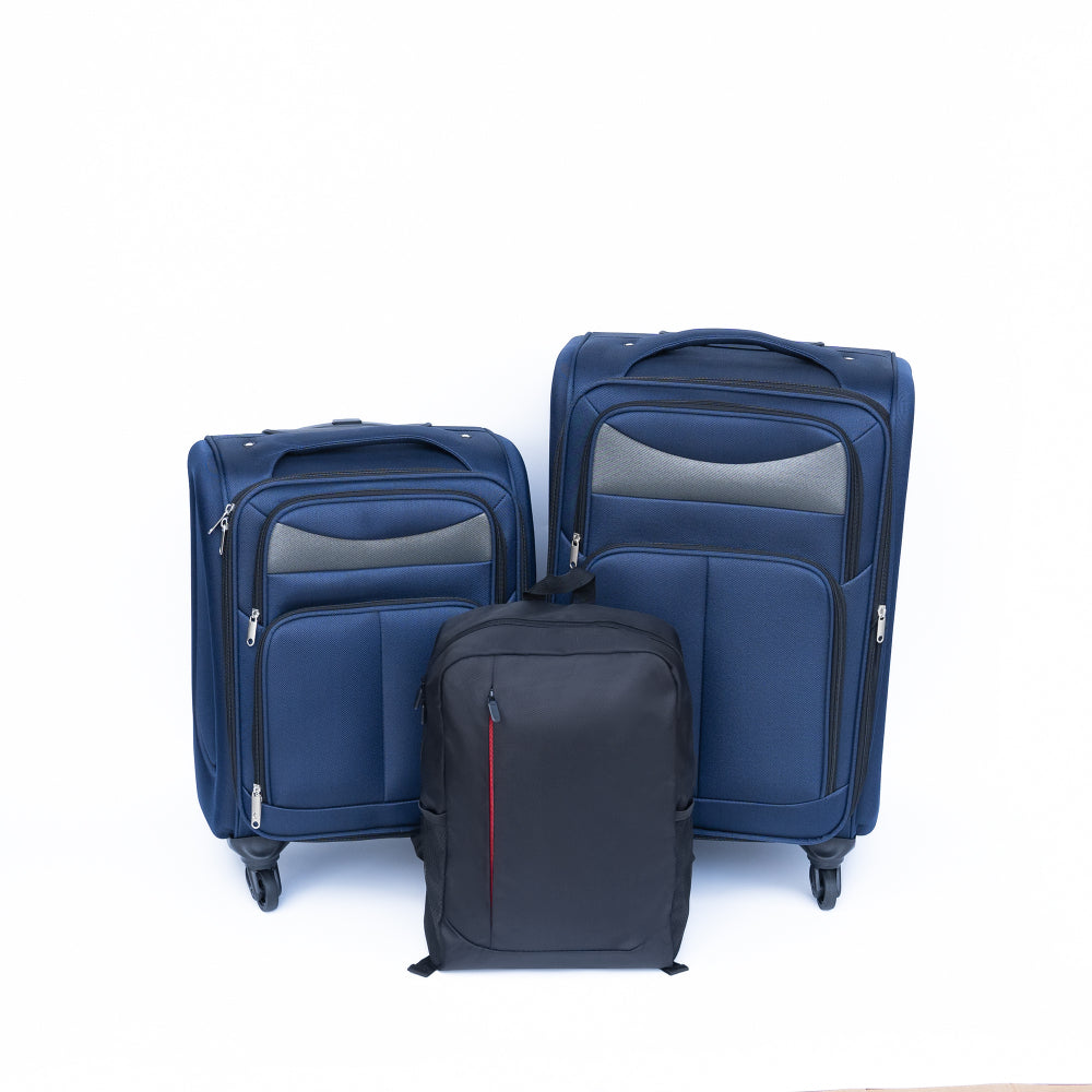 Luggage 2-piece backpack set blue(No password lock)