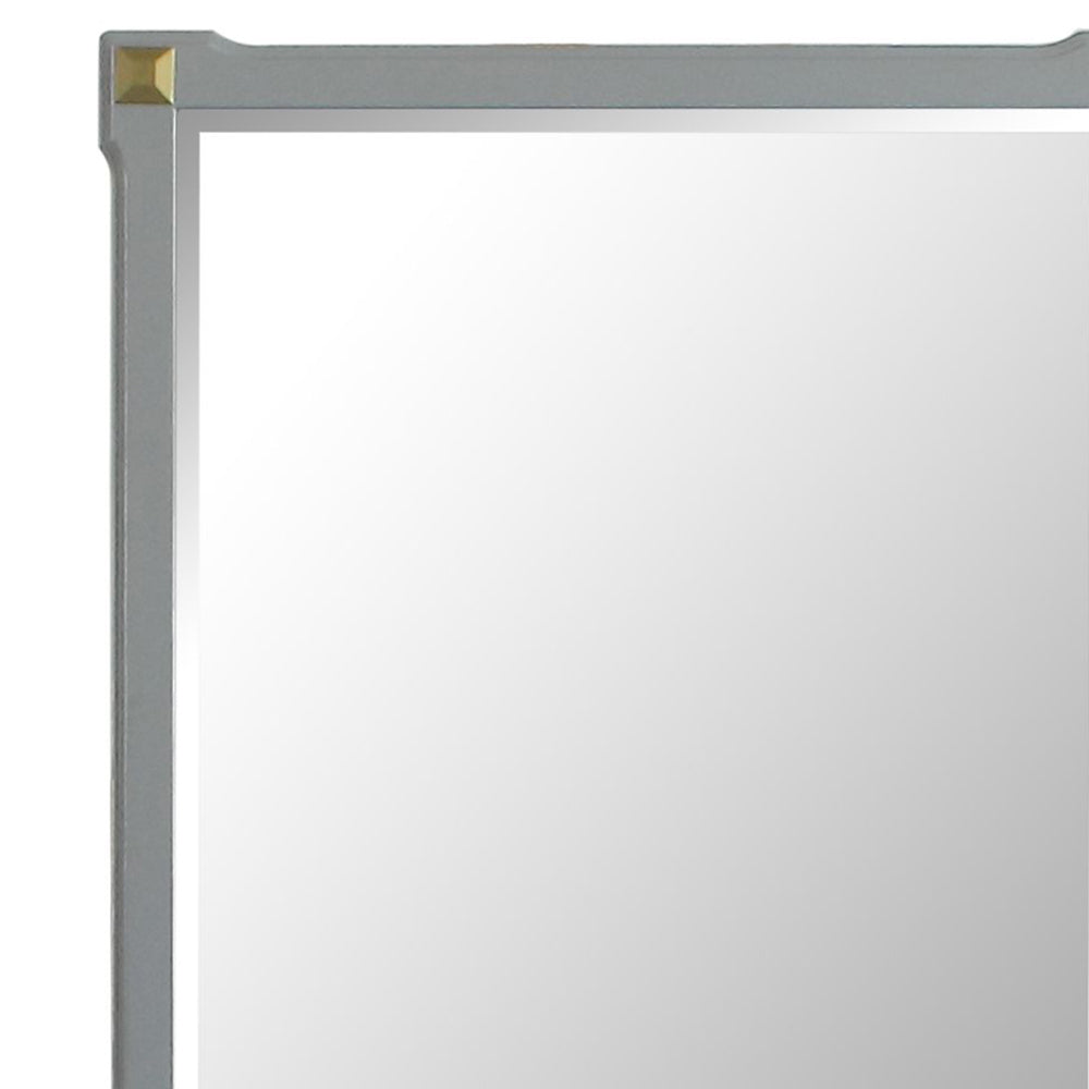 House Beatrice Pearl Gray Finished Mirror