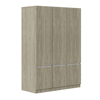 6-Doors Wooden Wardrobe Storage for Bedroom,Nature