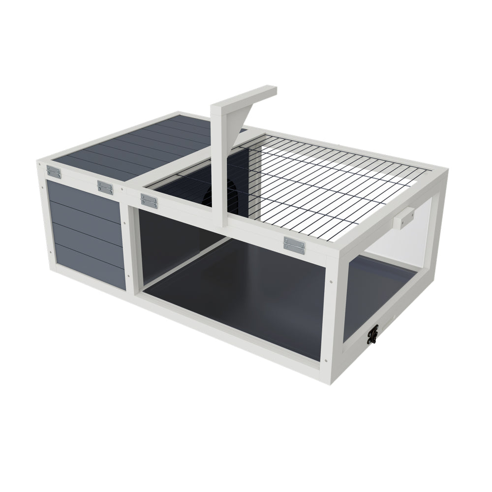 39.5＂Wood Tortoise House Indoor Turtle Habitat Reptile Cage for Lizards, Geckos, with Removable Waterproof Tray,Light Support,Acrylic Window