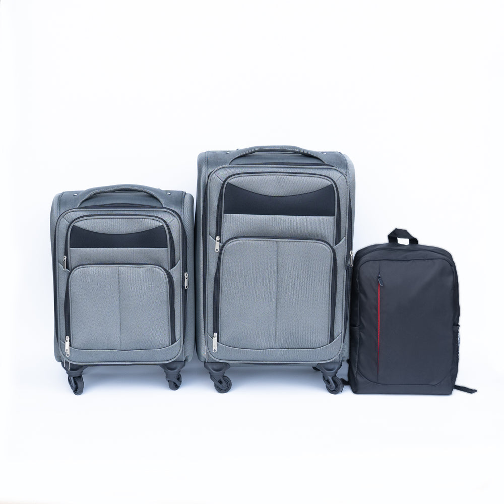 Luggage 2-piece backpack set gray(No password lock)