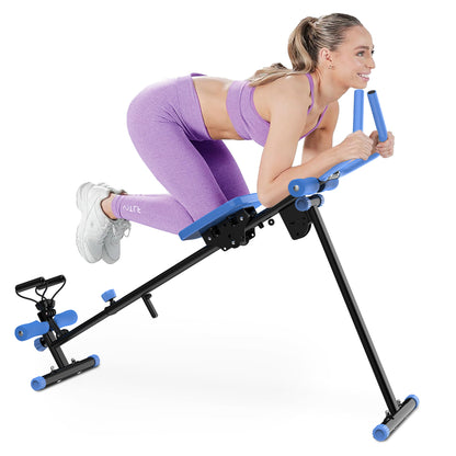 4-in-1 Ab Workout Exercise Equipment Rowing Machine Leg Press Machine Ab Glider Machine Roman Chair Fitness Equipment for Ab Workout Core Strength Training