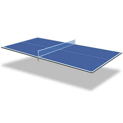 8ft Blue Mid-Size Ping Pong Conversion Top Foldable & Portable Table Tennis Table Top for Indoor Games