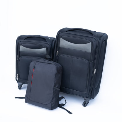 Luggage 2-piece backpack set black(No password lock)