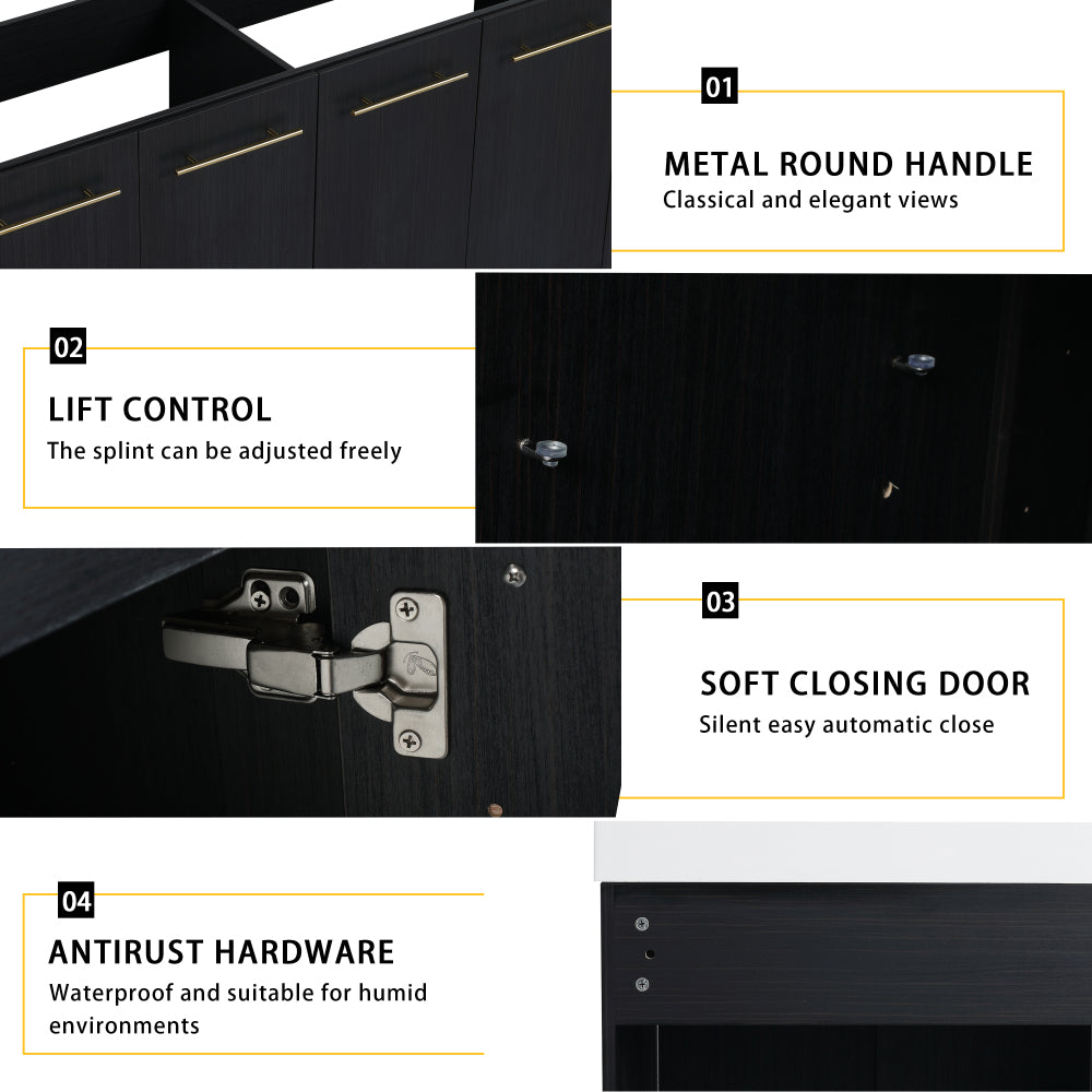 60 Inch Freestanding Bathroom Vanity (Without Top Sink)-BVB09260BCT