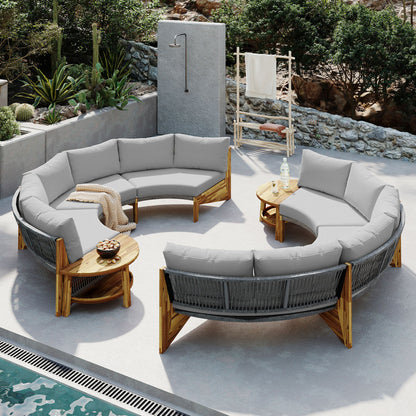 U_STYLE 6 - Person Outdoor Seating Group with Cushions and A Coffee Table(old sku:WY000379AAE)