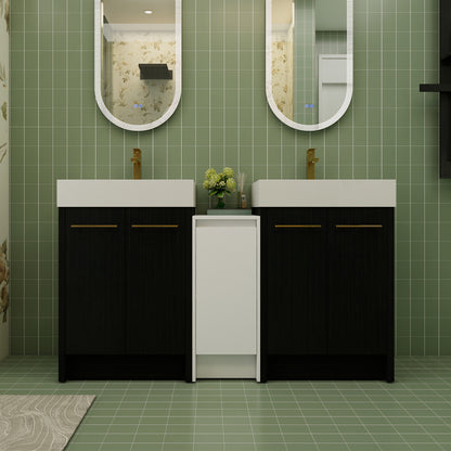 48 Inch Freestanding Bathroom Vanity with Resin Sink, With Soft Closing Door, KD-Package