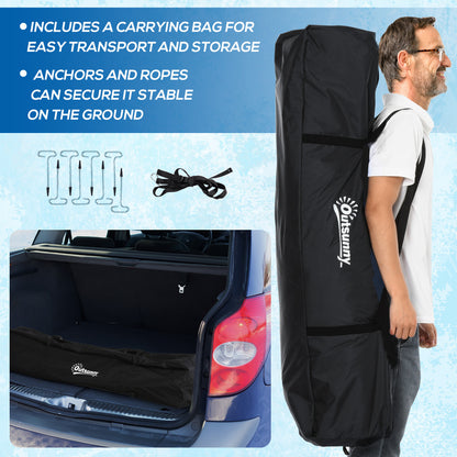 Outsunny 2 Person Insulated Ice Fishing Shelter Pop-Up Portable Ice Fishing Tent with Carry Bag and Anchors for Lowest Temps -22℉, Red