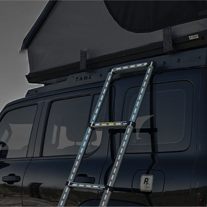 Roof Top Tent Hardshell Rooftop Tent For Van Jeep SUV Truck Car  Overland Tent Camping for 2-3 Person( With Ladder)