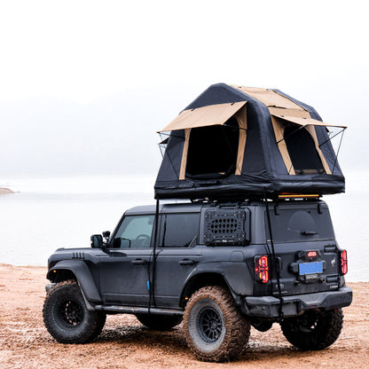Foldable 2-3 People Amphibious Inflatable Car Roof Top Tent for camping Outdoor Glamping Camping Tent for SUV,Truck and Universal Auto Self-Driving Touring(Without Ladder, Black )