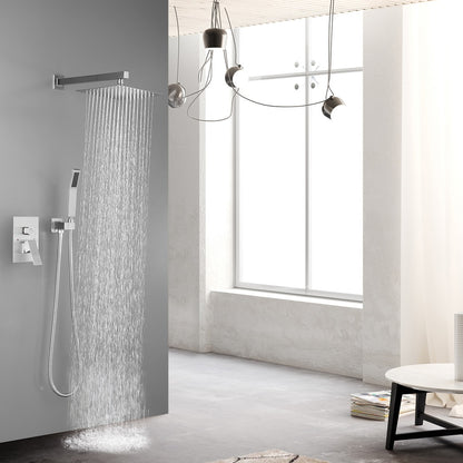 Ceiling Mounted Shower System Combo Set with Handheld and 10"Shower head