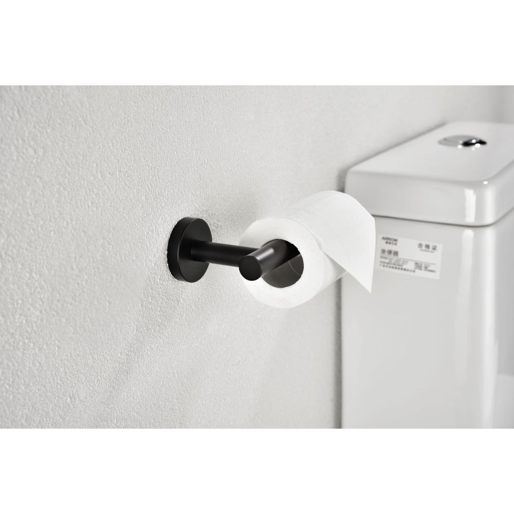 Toilet Paper Holder for Bathroom 2 Pack Tissue Holder Dispenser SUS304 Stainless Steel RUSTPROOF Toilet Roll Holder Wall Mount Matte Black