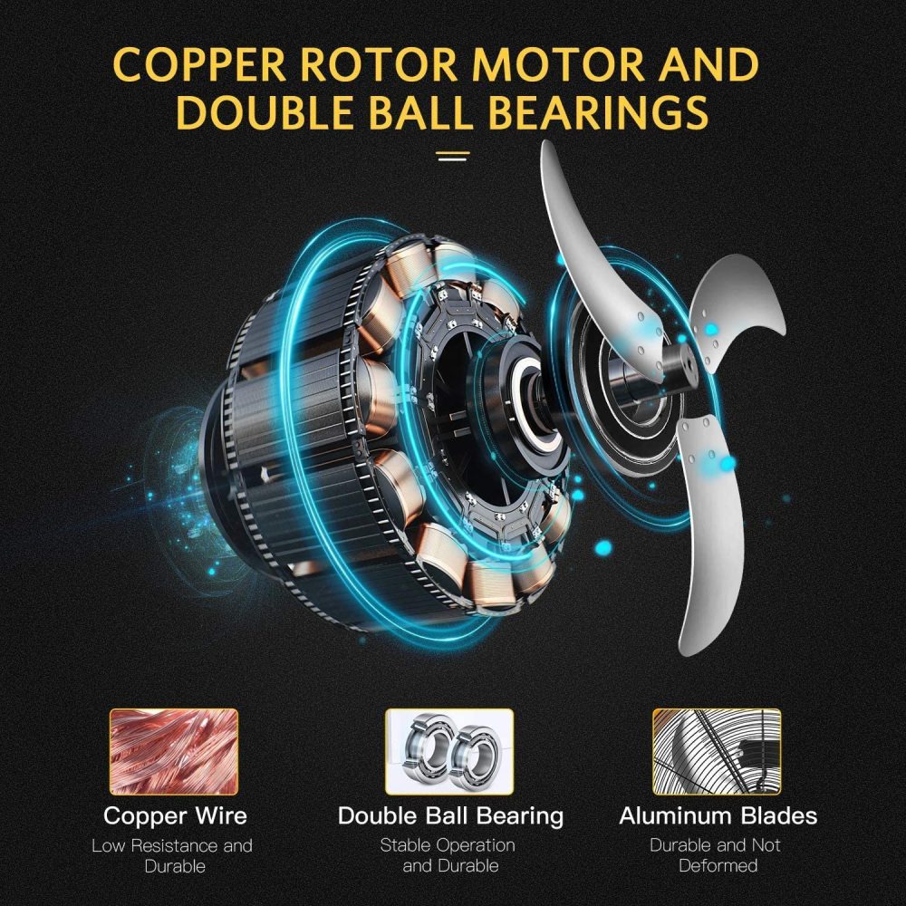 Simple Deluxe 30 Inch Heavy Duty Metal Industrial Drum Fan, 3 Speed Air Circulation for Warehouse, Greenhouse, Workshop, Patio, Factory and Basement - High Velocity , Yellow