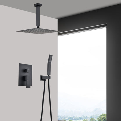 Ceiling Mounted Shower System Combo Set with Handheld and 10"Shower head