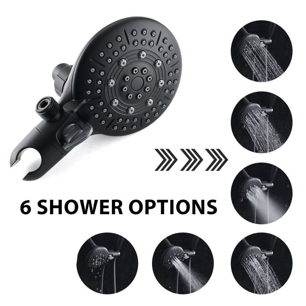 Classic High Pressure Single Handle 6-Spray Patterns Rain shower Head with Handheld Shower (Valve Included)