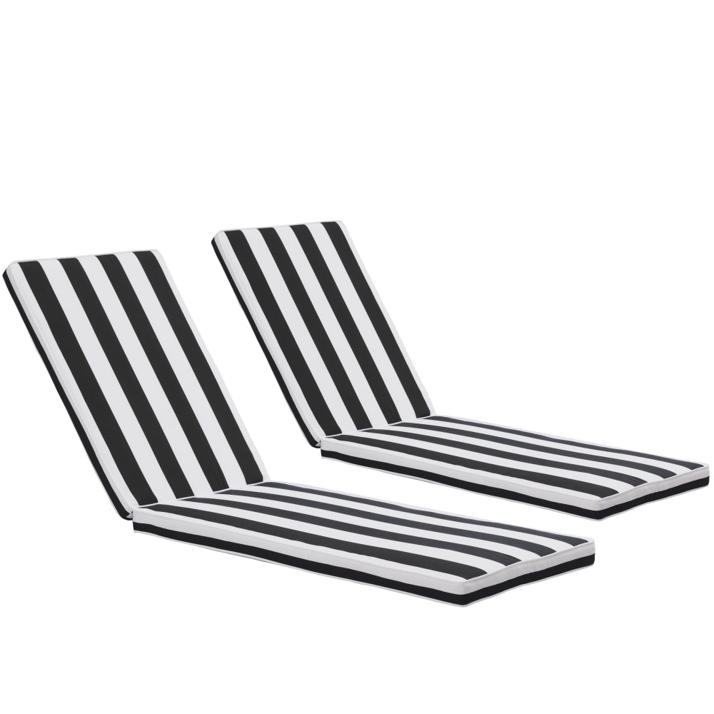 2PCS Set Outdoor Lounge Chair Cushion Replacement Patio Funiture Seat Cushion Chaise Lounge Cushion