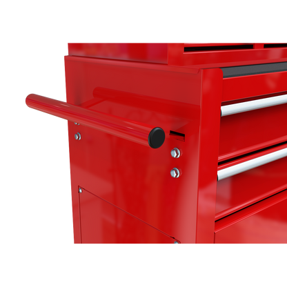 High Capacity Rolling Tool Chest with Wheels and Drawers, 8-Drawer Tool Storage Cabinet--RED