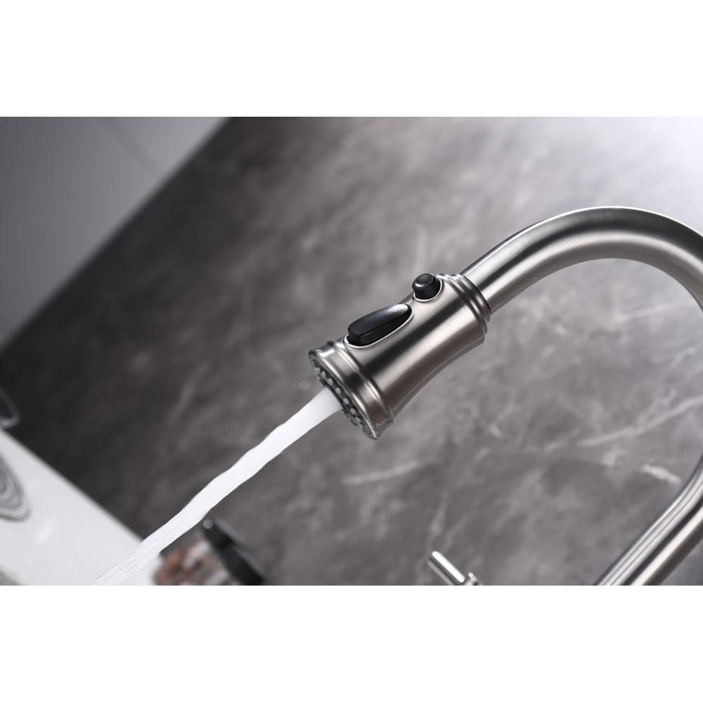 Bridge Kitchen Faucet with Pull-Down Sprayhead in Spot