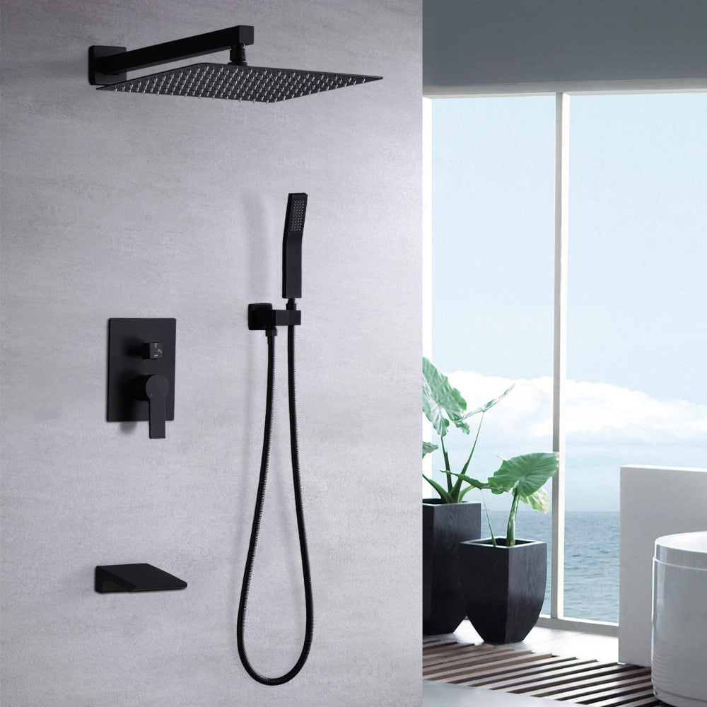 10inch Wall Mounted Rainfall Shower Head System Shower Faucet