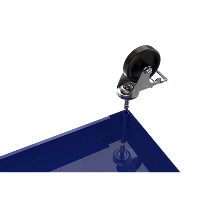 4-Drawer Rrolling Tool Box, 24.4" With 4 Wheels and Drawers With Tools, for Garage, Warehouse, Workshop, Shop,BLUE