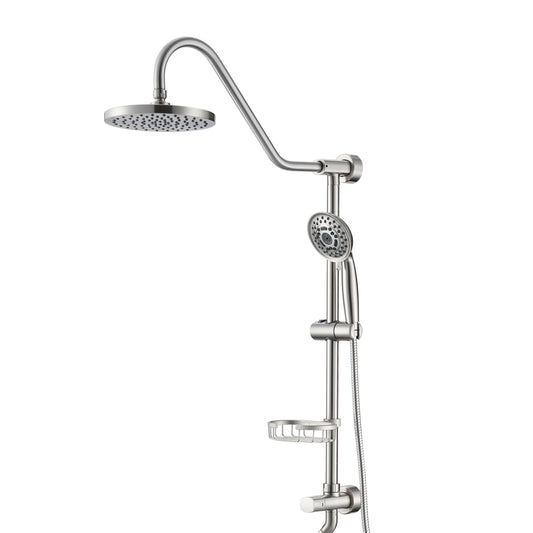 Shower Head with Handheld Shower System with 8" Rain Shower Head