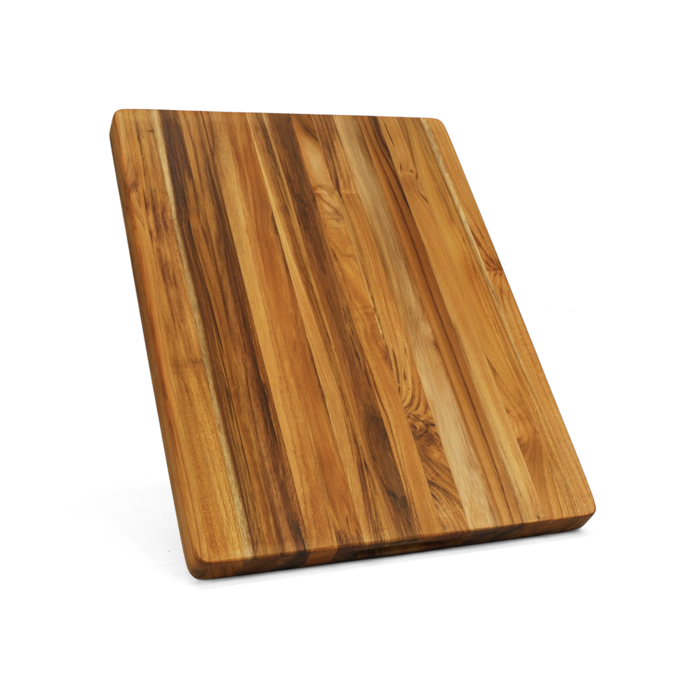 Teak Cutting Board Reversible Chopping Serving Board Multipurpose Food Safe Thick Board, Small Large Size 15.8x15.8x1.25 inches