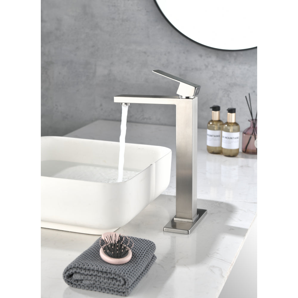 Waterfall Spout Bathroom Faucet,Single Handle Bathroom Vanity Sink Faucet