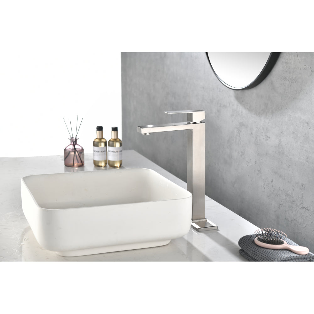 Waterfall Spout Bathroom Faucet,Single Handle Bathroom Vanity Sink Faucet