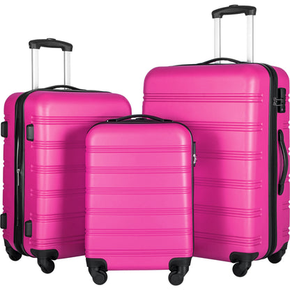 Hardshell Luggage Sets 3 pcs Spinner Suitcase with TSA Lock Lightweight-20"+24"+28" Luggages