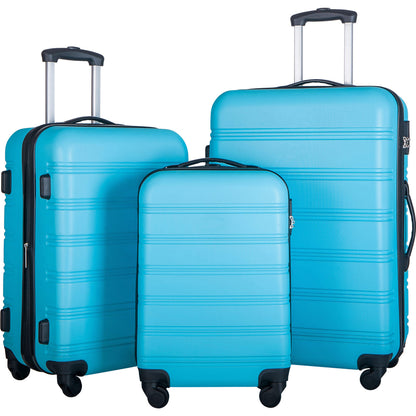 Hardshell Luggage Sets 3 pcs Spinner Suitcase with TSA Lock Lightweight-20"+24"+28" Luggages