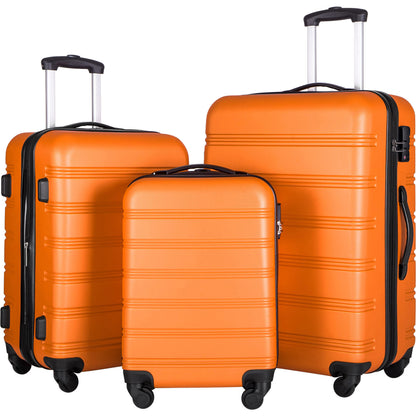 Hardshell Luggage Sets 3 pcs Spinner Suitcase with TSA Lock Lightweight-20"+24"+28" Luggages