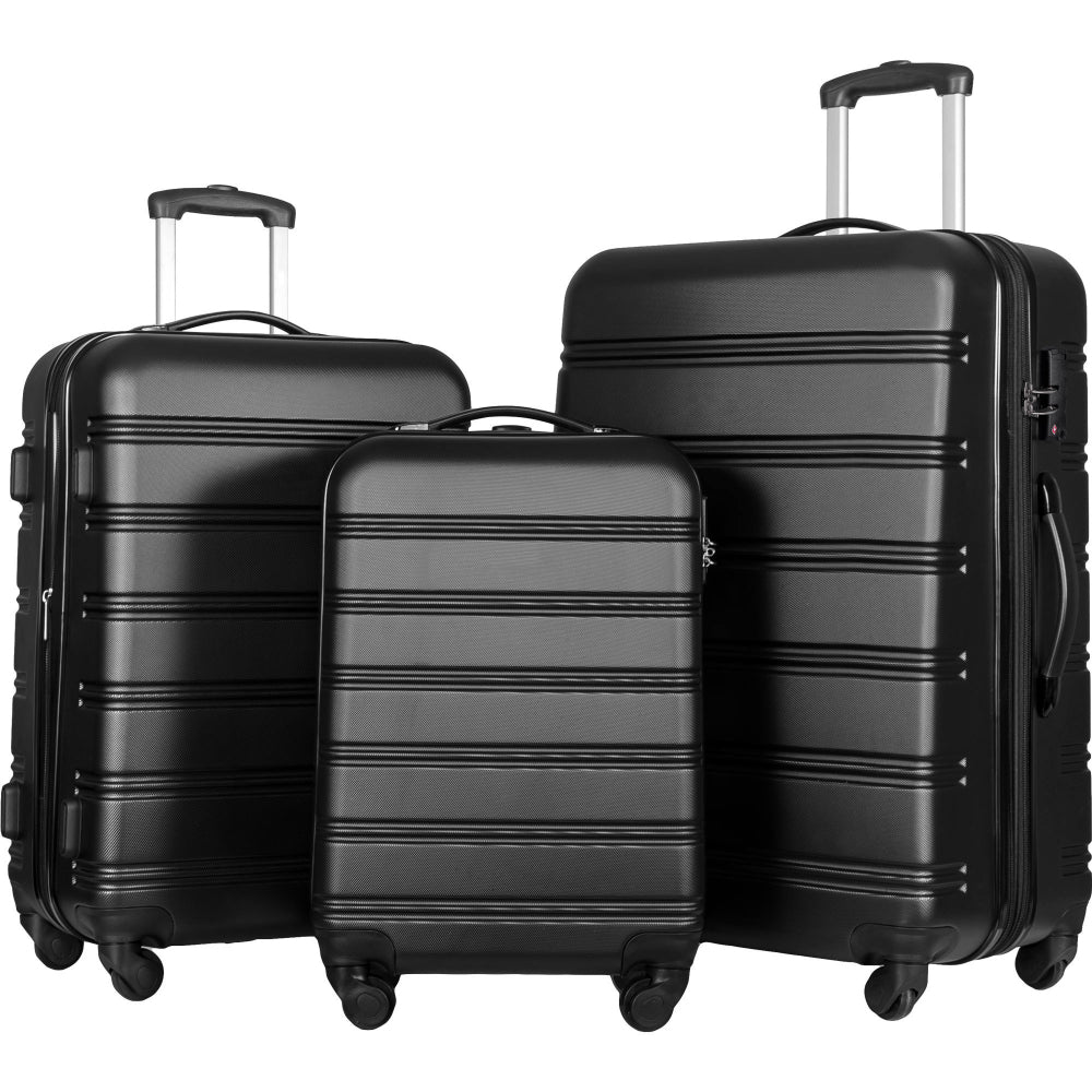 Hardshell Luggage Sets 3 pcs Spinner Suitcase with TSA Lock Lightweight-20"+24"+28" Luggages