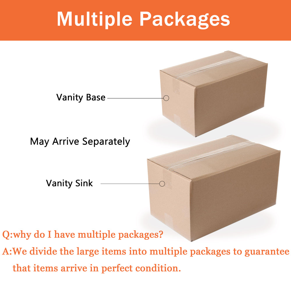 30 Inch Bathroom Vanity Plywood With 2 Drawers (Only Vanity ,without Basin)-BVB01030IMO