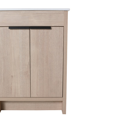 24" Freestanding Bathroom Vanity with 2 Soft-Close Cabinet Doors ((KD-PACKING),Only Vanity without Top